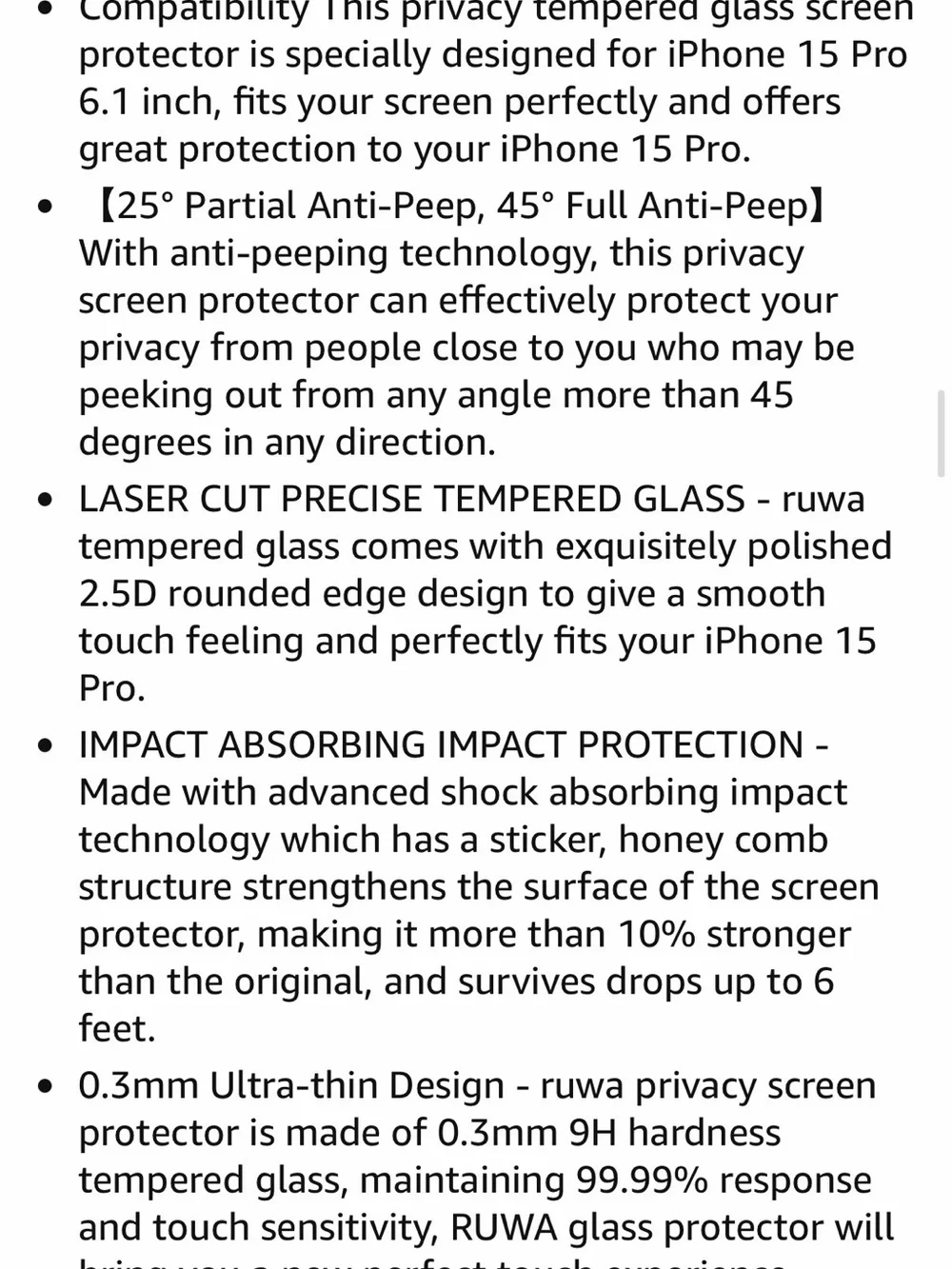iPhone 15 Pro Screen Protectors